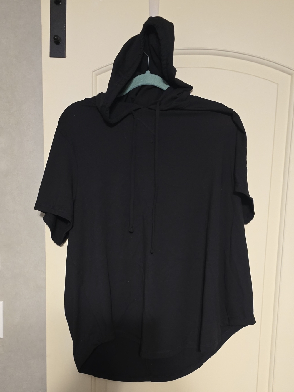 Livi By Lane Bryant Black Short-Sleeve Hoodie